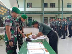 Dandim 0621/Kab Bogor Pimpin Upacara Korp Rapot Danramil Perwira Staff dan Pelepasan Pindah Satuan