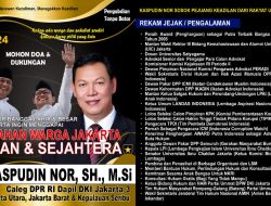Kaspudin Nor Sosok Pejuang Keadilan dan Hak Azasi Manusia Maju Sebagai Caleg DPR RI No 5 dari Partai Ummat