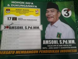 Caleg DPR.RI Amsohi S.pd MM dari Fraksi PPP Dapil (5) Siap Mengabdi Untuk Masyarakat Jawa Barat