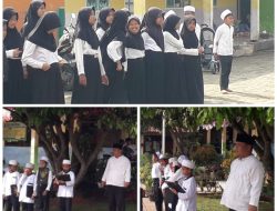 Akhir Pekan, Guru MI Madrasah Rutin Latih Siswa Upacara Bendera