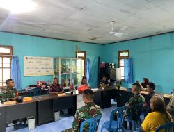 Laksanakan Doa Bersama Serta Statement Pemilu Aman dan Damai di Balai Kampung Belbeland Dihadiri Satgas Pamtas Yonif 726/Tml