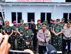 Panglima TNI dan Kapolri Cek Kesiapan Pasukan Pengamanan Pemilu 2024 di Silang Monas
