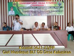 Babinsa Beserta Kedes Desa Kabasiran Melaksanakan Kegiatan MUSDESUS