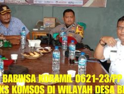 Babinsa Peltu Jajang Koramil 0621-23/PP Bersama Kepala Desa Lumpang Giat Laksanakan Komsos Pasca Pemilu