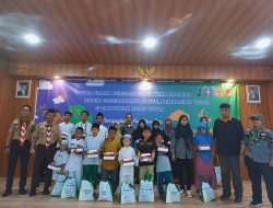 Bulan Penuh Berkah, Pramuka Saka Wira Kartika Bersama Kodim 0505/JT Santuni Anak Yatim Piatu