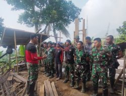 Letda Inf Joni Meminta Prajurit yang Bertugas, Saling Bahu Membahu Pada Pelaksanaan TMMD ke-120
