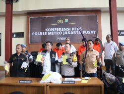 Jajaran Polres Metro Jakarta Pusat Ungkap 3 Perkara Kriminal