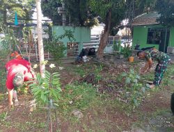Lingkungan Bersih, Babinsa Bersama PPSU Bersihkan Sampah