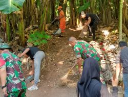 Kerja Bakti Babinsa Cakung Bersama PPSU dan Warga Bersihkan Lingkungan