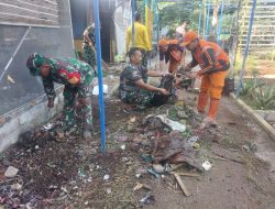 Kerja Bakti Babinsa Kramatjati Bersama PPSU dan Warga Bersihkan Lingkungan