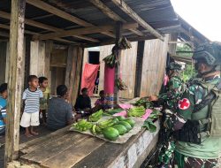 Program Rosita Satgas Marinir Disambut Gembira Warga Muara