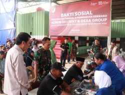 Peringati HUT ke-79 TNI dan HUT ke-55 PT. Dexa Group, Korem 051/Wkt Gelar Bakti Sosial dan Pengobatan Umum