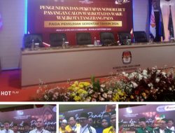 3 Paslon Pilkada Kota Tangerang Hadiri Pengambilan Nomor Urut di Kantor KPUD 2024