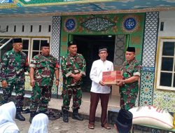 Koramil Kramatjati Berikan Bantuan Sembako ke Yayasan Yatim Piatu Pesantren Nurul Amal
