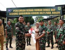 Dandim 0621/Kab Bogor Letkol Inf. Anton Prasetyo, S.E., M.I.P. Resmikan Perehaban Rumah Dinas Prajurit