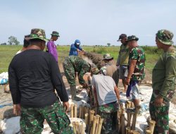Kasiren Korem 051/Wkt, Tinjau Tanggul Perairan untuk Perlindungan Lahan Pertanian Sukatani