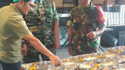 Dapur Khusus Bersih Pasiter Kodim 0505/JT Mengecek Distribusi MBG