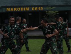 Puluhan Babinsa Kodim 0615/Kuningan Mengikuti Latihan Bela Diri, Sertu Sutomo: Latihan Bela Diri Taktis Tangan kosong