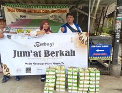 Jum’at Berkah, Media Gakorpan dan Gapta Berbagi Nasi kotak