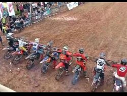 Gass pool di Kejurprov Banten Grass Track Motocross Championship Series 2025, Sircuit Bontit Modernland Desa Sukamanah Jambe