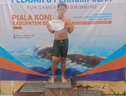 Berhasil Meraih Juara 1 Lomba Renang, Putra Serka Nursalim Babinsa Koramil Cakung