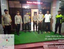 Polsek Balaraja Melaksanakan Sispam Mako Malam Hari, Untuk Meningkatkan Keamanan Mako Polsek Balaraja Polresta Tangerang