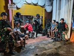 Ciptakan Kondusif Wilayah, Koramil 07/Cipayung Gelar Patroli Malam