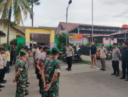 Kapolsek Kresek Polresta Tangerang, Pimpin Apel Gabungan dalam Rangka Pengamanan Malam Takbir