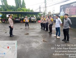 Polsek Balaraja Melaksanakan Giat Apel Pengamanan Lintasan Rombongan