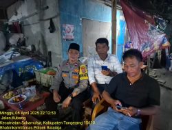 Aipda Rahmat Bhabinkamtibmas Polsek Balaraja, Melaksanakan Sambang Warga Binaan di Desa Kubang