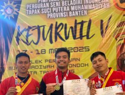 Prada Rezki Hidayatullah Personel Ditkumad, Raih Juara 1 Pencak silat Kejuaraan Wilayah V Tingkat Propinsi Banten