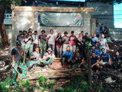 Karya Bakti TNI, Koramil 05/Kramat Jati, Makasar Bersama Yon Bekang 5/ARY Buat Kantor Sekretariat RT
