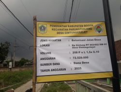 Warga Kampung Salimah Kancil Sambut Gembira, Pembangunan Pengecoran Beton Jalan Desa Gintung Cilejet