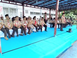 Polsek Tigaraksa Hadiri Upacara Hari Pramuka ke-64 di Rutan Kelas 1 Tangerang