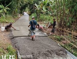 Kerja Nyata (Agil) yang Propesional Pelaksanaan Pembangunan Proyek Menyasar di RT.013/04 Kampung Lewigoong Desa Gintung Cilejet