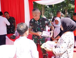 Danrem 051/Wkt dan Irdam Jaya Ikuti Vidcon Bersama Panglima TNI, Launching Satuan Pelayanan Pemenuhan Gizi di SDN 03 Pagi Cijantung
