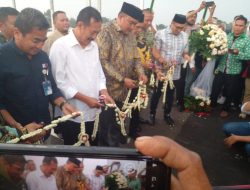 Bupati Bogor, Rudy Susmanto Resmikan Jembatan Layang, Penyebrangan Pintu Rel Kreta Comuterlan Tenjo