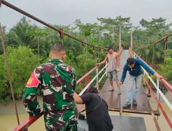 Jembatan Gantung Desa Jati Mulia Kembali Normal, Akses Antar Dusun Pulih
