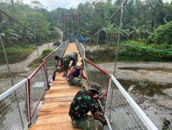 Jembatan Gantung Desa Sanawuyu Tuntas Dibangun, Warga Tak Perlu Lagi Menyeberangi Sungai