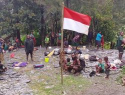 Koops TNI Habema Hadirkan Rasa Aman: Warga Distrik Kembru Kembali Pulang dan Kibarkan Bendera Merah Putih