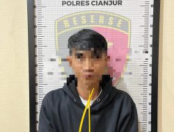 ‎KRYD Polres Cianjur Amankan Pria Pembawa Celurit Saat Razia Knalpot Brong