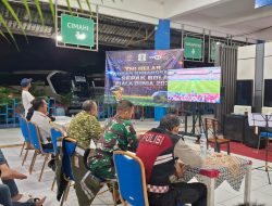 Pererat Kebersamaan, TNI Gelar Nobar Piala Dunia 2026 Bersama Warga di Terminal Kampung Rambutan