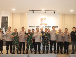 Perkuat Sinergitas TNI–Polri, Kapolres Metro Jakarta Barat Silaturahmi dengan Dandim 0503/Jakarta Barat
