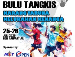Turnamen Bulu Tangkis Karang Taruna Kelurahan Kenanga Resmi Dibuka, Semangati Generasi Muda Berprestasi