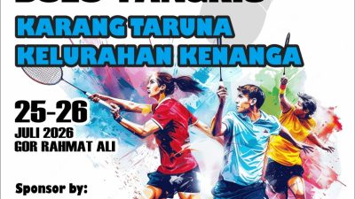 Turnamen Bulu Tangkis Karang Taruna Kelurahan Kenanga Resmi Dibuka, Semangati Generasi Muda Berprestasi