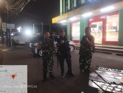 Cegah Gangguan Kamtibmas, Koramil 01/Jatinegara Bersama Komduk Gelar Patroli/Siskamling